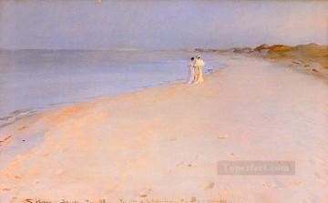 Tarde de verano en Skagen 1893 Peder Severin Kroyer Beach Oil Paintings
